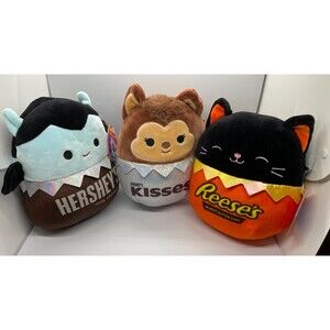 Squishmallows Hershey's 8" Lot Kisses Reeses Peanut Butter Candy Plush